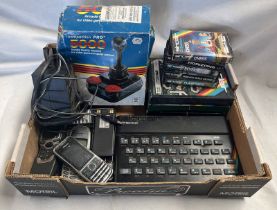 SINCLAIR ZX SPECTRUM MICRO COMPUTER TOGETHER WITH A SELECTION OF GAMES,