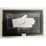 COLIN MONTGOMERIE FRAMED SIGNED GOLF GLOVE