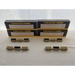 FOUR GRAHAM FARISH WAGON SETS INCLUDING 2 X 377-279 STEEL TIPPLER WAGONS BR GREY 'IRON ORE'