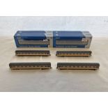 FOUR GRAHAM FARISH N GAUGE INTERCITY MK3 EXECUTIVE 1ST & 2ND CLASS CARRIAGES.