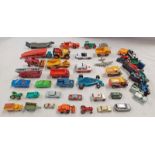 VARIOUS PLAYWORN DINKY, CORGI, MATCHBOX ETC MODEL VEHICLES INCLUDING VAUXHALL VIVA,