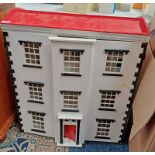 THREE STOREY WOODEN DOLLS HOUSE WITH ACCESSORIES HEIGHT - 80CM Condition Report: