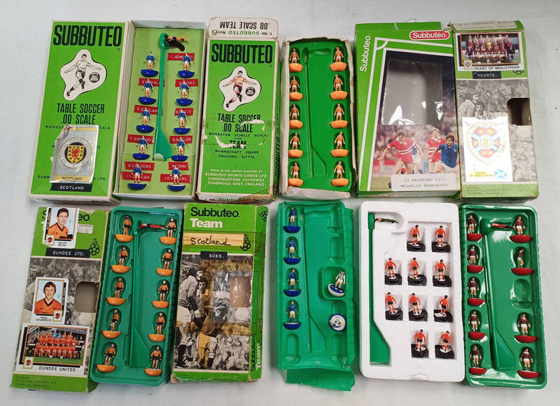 SELECTION OF VINTAGE SUBBUTEO TEAMS INCLUDING SCOTLAND, BRADFORD CITY, DUNDEE UNITED AND OTHERS.