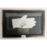 MIGUEL ANGEL JIMENEZ FRAMED SIGNED GOLF GLOVE