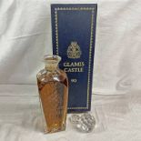 GLAMIS CASTLE 25 YEAR OLD BLENDED WHISKY IN A ROYAL BRIERLY CRYSTAL DECANTER IN FITTED BOX