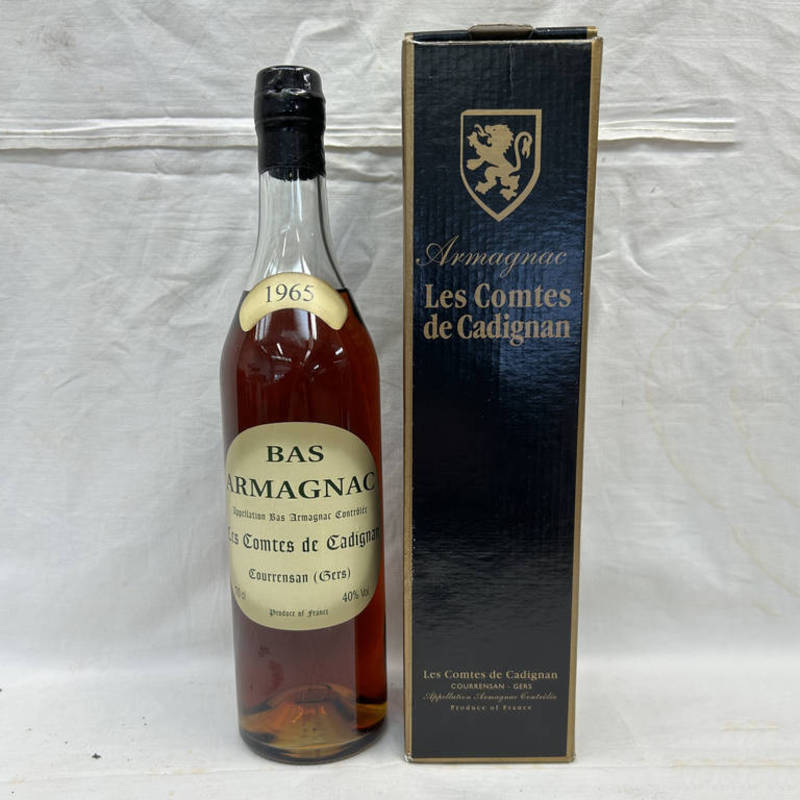 1 BOTTLE LES COMTES DE CADIGNAN BAS ARMAGNAC 1965 - 70CL, 40% VOL.