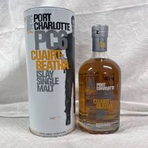 1 BOTTLE PORT CHARLOTTE PC6 CUAIRT-BEATHA SINGLE MALT WHISKY, DISTILLED 2001 - 700ML, 61.6% VOL.