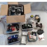 TEAM LOSI 1:24 SILVER TRUCK TOGETHER WITH 4 X 1:36 SCALE MICRO T TRUCKS FOR SPARES OR REPAIRS