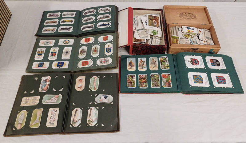 SELECTION OF VARIOUS CIGARETTE CARDS TO INCLUDE 4 ALBUMS WITH WILL'S UNIVERSITY ARMS,