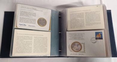 INTERNATIONAL SOCIETY OF POSTMASTERS 1976-1978 MEDALLIC FIRST DAY COVERS ALBUM