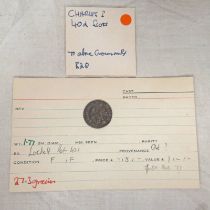 CHARLES I (1625-1649), THIRD COINAGE, FALCONER'S FIRST ISSUE,