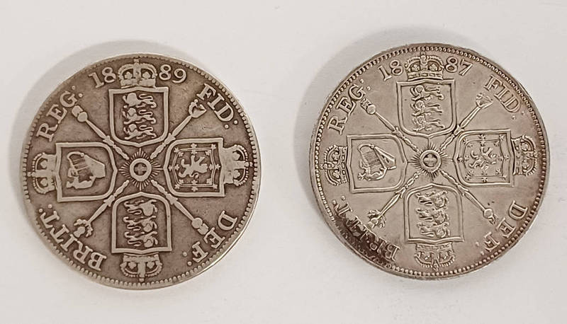 1887 & 1889 VICTORIA DOUBLE FLORIN