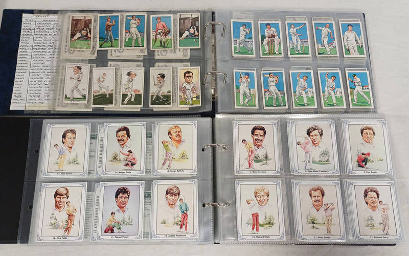 ALBUM OF GOLF RELATED CIGARETTE CARDS AND ALBUM OF CRICKET RELATED CIGARETTE CARDS TO INCLUDE JOHN