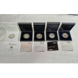 5 X ROYAL MINT SILVER PROOF COINS TO INCLUDE 2014 ALDERNEY D-DAY £5,