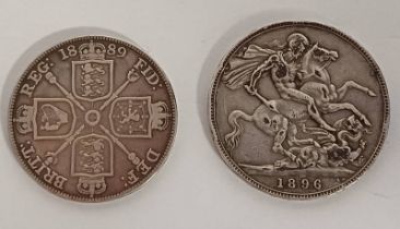 1896 VICTORIA CROWN & 1889 VICTORIA DOUBLE FLORIN