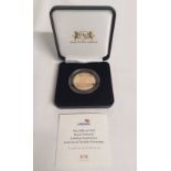 2022 ALDERNEY RNLI GOLD DOUBLE PROOF SOVEREIGN IN CASE OF ISSUE, WITH C.O.A.