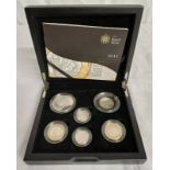 2011 UK SILVER PIEDFORT 6-COIN SET, IN CASE OF ISSUE, WITH C.O.A.