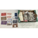 GOOD SELECTION OF VARIOUS WORLD COINAGE TO INCLUDE 1978, 1980, 2 X 1985 UK PROOF SETS, 1953,