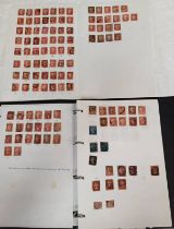 STAMP ALBUM OF VICTORIAN AND LATER BRITISH STAMPS TO INCLUDE PENNY BLACK, 2d BLUE PERF AND IMPERF,