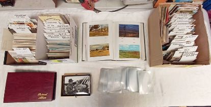 SELECTION OF VARIOUS POSTCARDS TO INCLUDE SCOTTISH, ALBUM WITH CONTENTS TO INCLUDE HULL, ARBROATH,