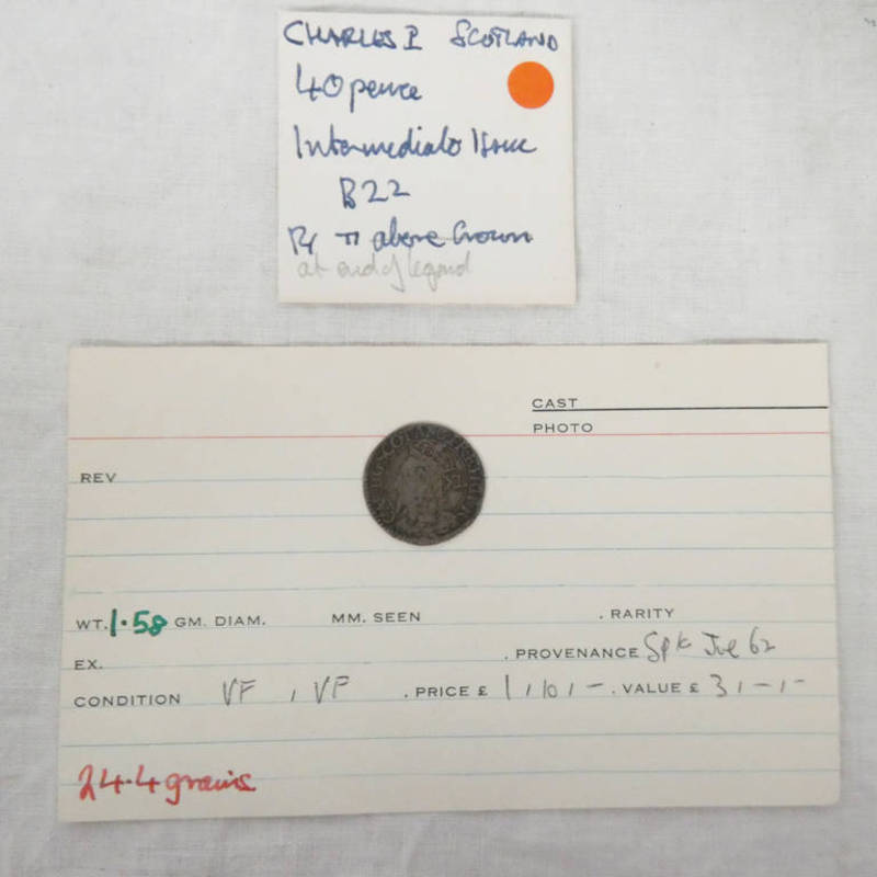 CHARLES I (1625-1649), THIRD COINAGE, FALCONER'S FIRST ISSUE,