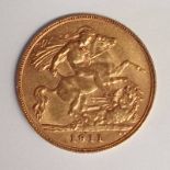 1911 GEORGE V HALF SOVEREIGN