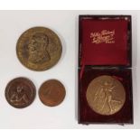 4 MEDALS TO INCLUDE 1910 ARGENTINA PER CENTENARIO DE LA INDEPENDENCIA, CASED,