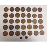 37 X TOKENS TO INCLUDE 35 18TH CENTURY HALFPENNY TOKENS WITH BRIGHTELMSTONE, LIVERPOOL, POOLE,