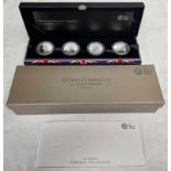 2013 THE QUEEN'S PORTRAIT COLLECTION £5 SILVER PROOF FOUR-COIN SET, IN CASE OF ISSUE, WITH C.O.A.