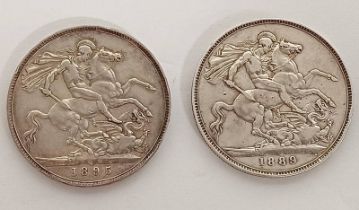 1889 & 1895 VICTORIA CROWNS