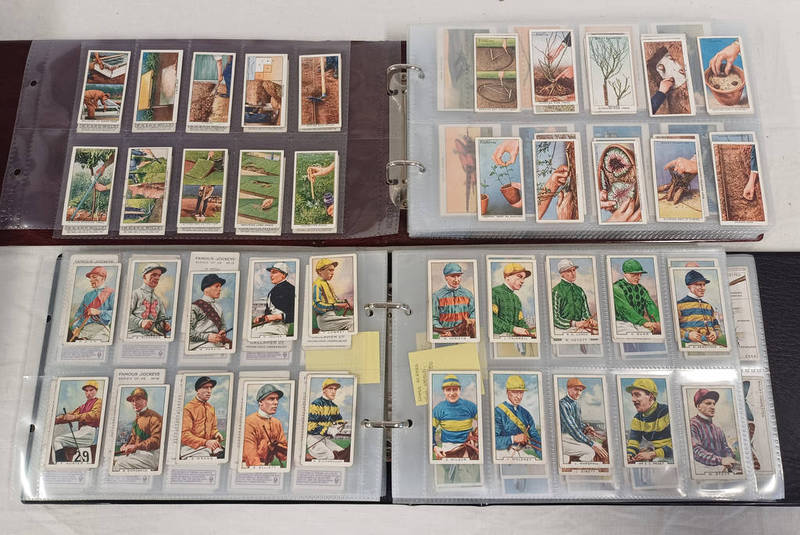 2 ALBUMS OF VARIOUS CIGARETTE CARDS TO INCLUDE JOHN PLAYER CRICKETERS 1930 & 1938,