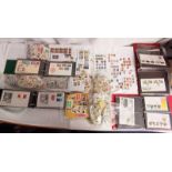 4 ALBUMS OF GB FIRST DAY COVERS TOGETHER WITH VARIOUS WORLDWIDE LOOSE STAMPS