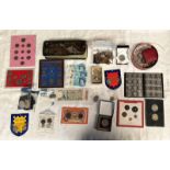 GOOD SELECTION OF VARIOUS WORLD COINS & BANKNOTES TO INCLUDE 1883-O U.S.