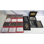 9 X UK PROOF SETS TO INCLUDE: 1986, 1987, 1988, 1990, 1991, 1995,