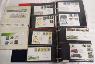 ALBUM OF 2008/09 ROYAL MAIL STAMP PRESENTATION PACKS AND 2 ALBUMS OF MOSTLY FDC'S WITH SOME