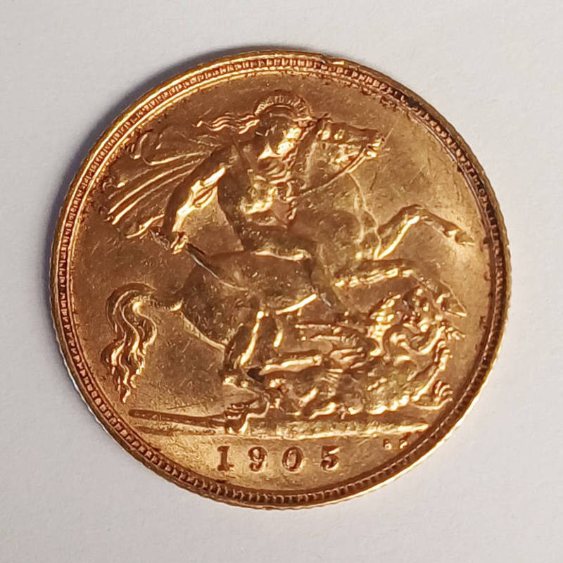 1905 EDWARD VII HALF SOVEREIGN