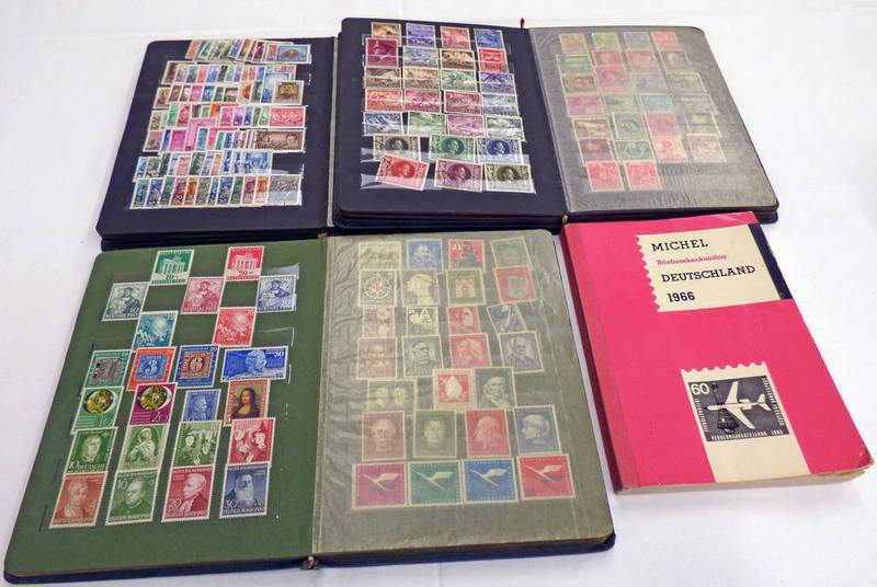 3 ALBUM OF MOSTLY MOUNTED MINT GERMANY STAMPS WITH 1949 VPU SET OF 7, SAAR,