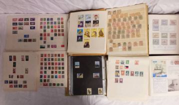 VARIOUS LOOSE ALBUM PAGES OF WORLD STAMPS,