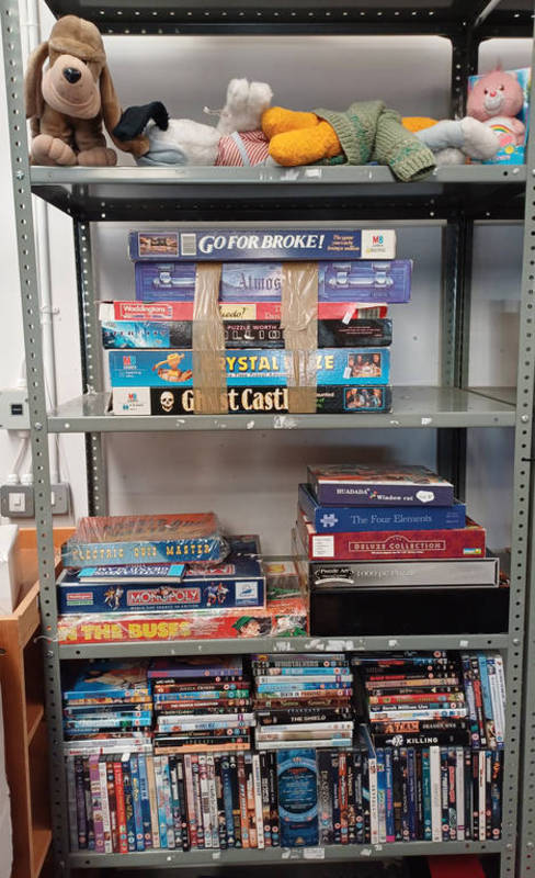 VARIOUS ITEMS INCLUDING BOARD GAMES (UNCHECKED), DVD'S,