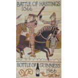 Guinness Advertising Poster: Battle Of Hasting 1066, Bottle Of Guinness 1966