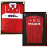 Middlesbrough Football Club Two Signed Shirts