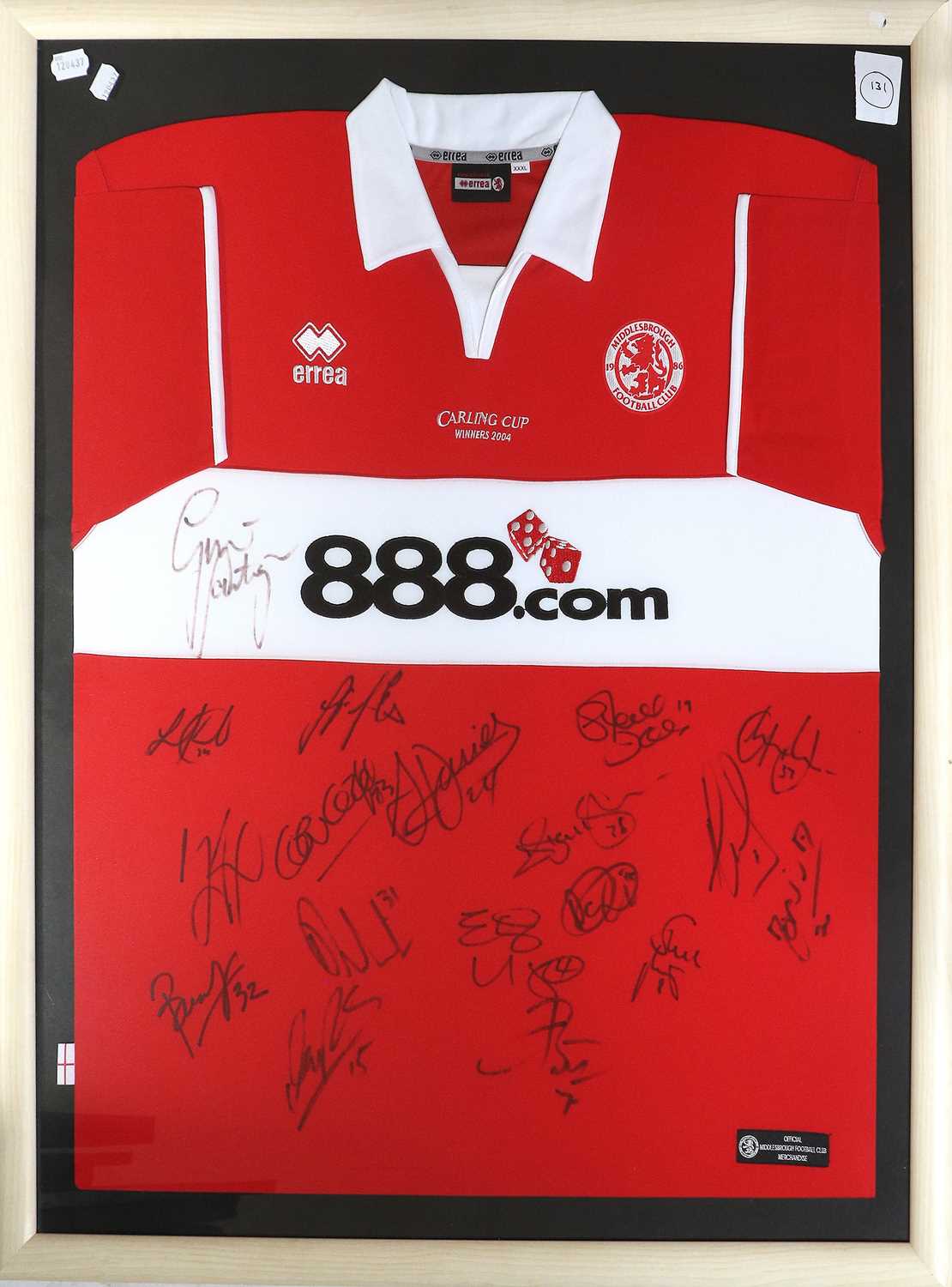 Middlesbrough Football Club Two Signed Shirts - Image 3 of 3