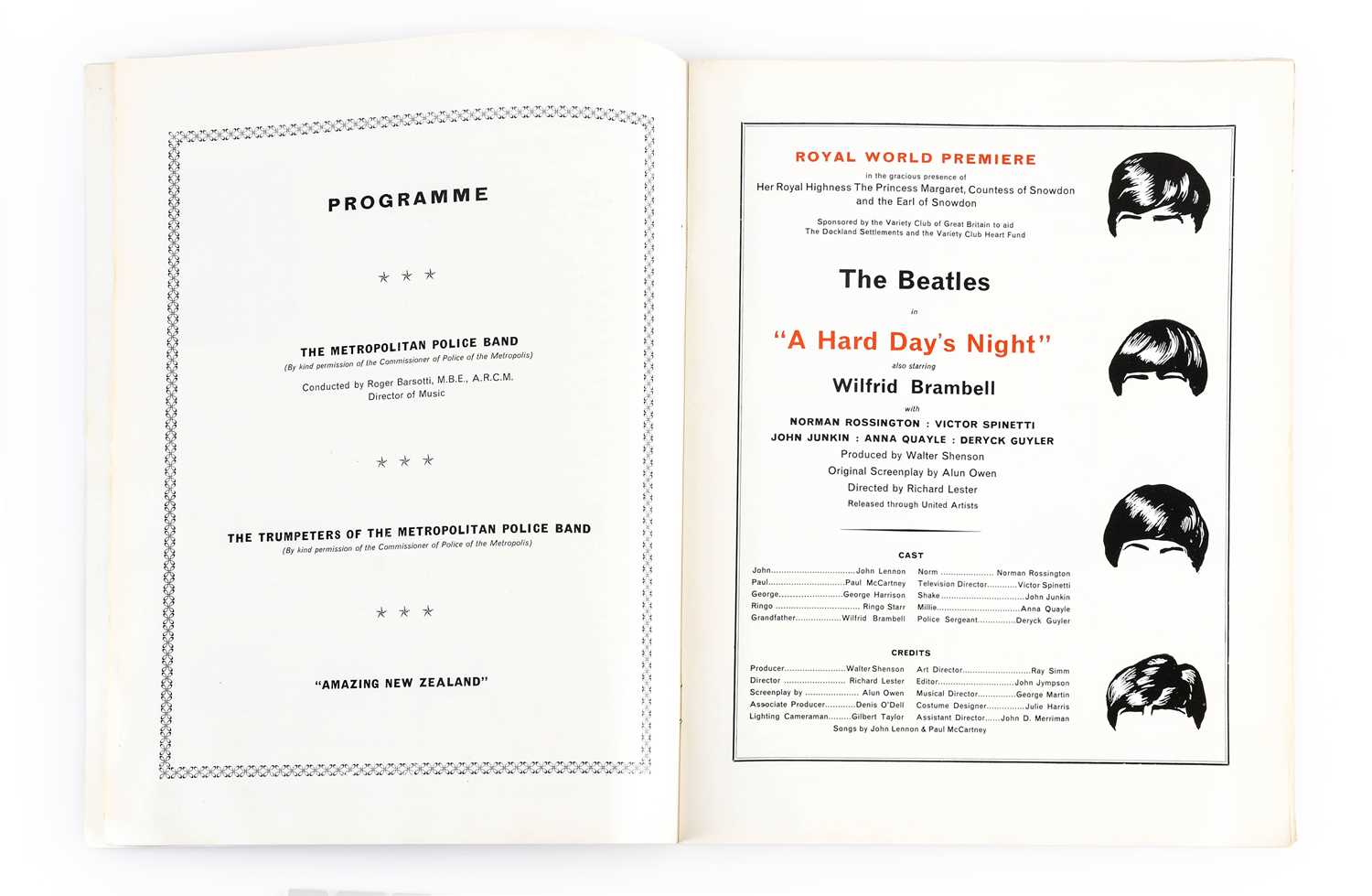 The Beatle A Hard Days Night Royal World Premier Programme - Image 2 of 3