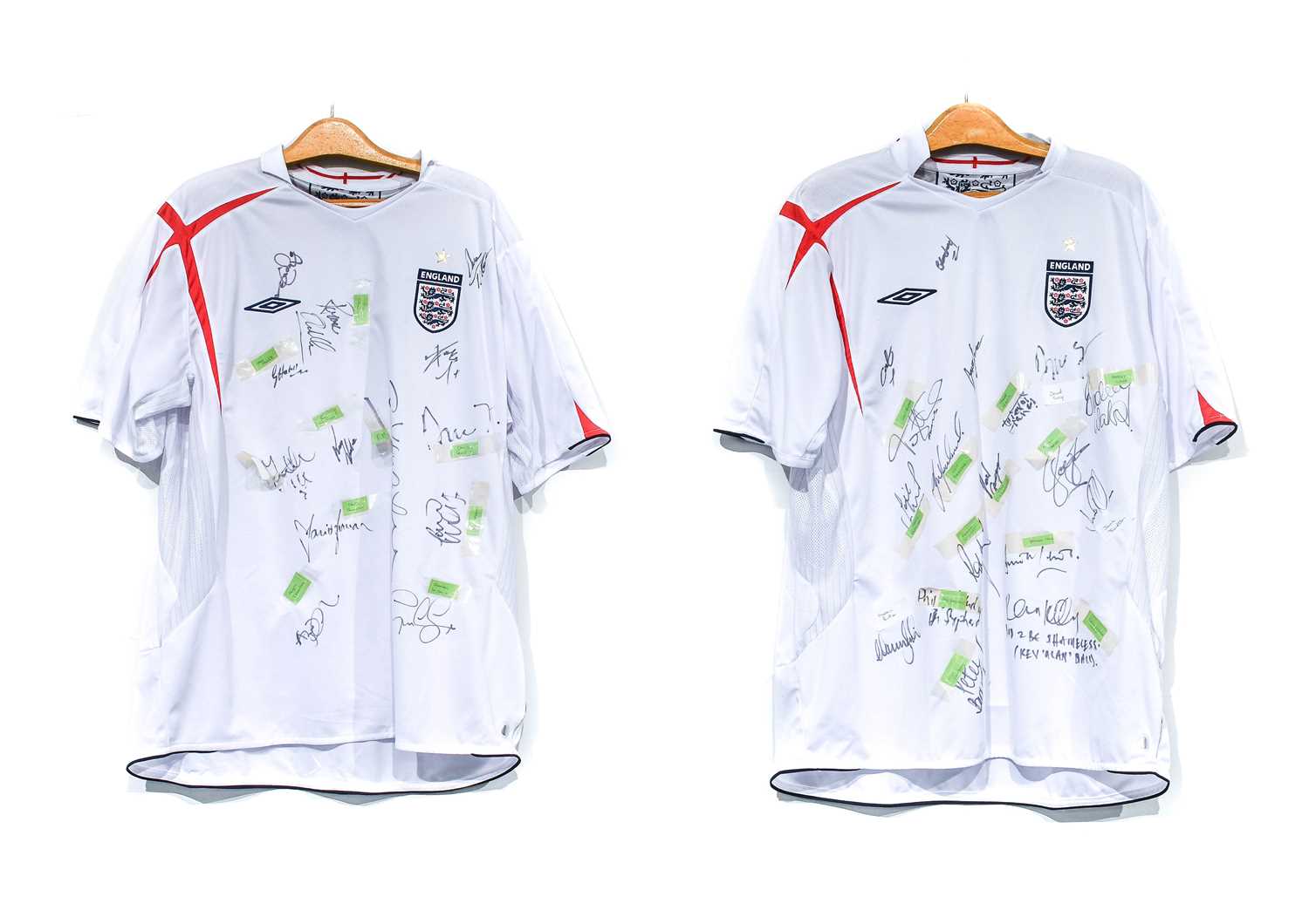 England V England Legends Two Signed Shirts