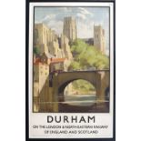 LNER Poster Durham On The London & North Eastern Railway Of England And Scotland, By Tittensor dr