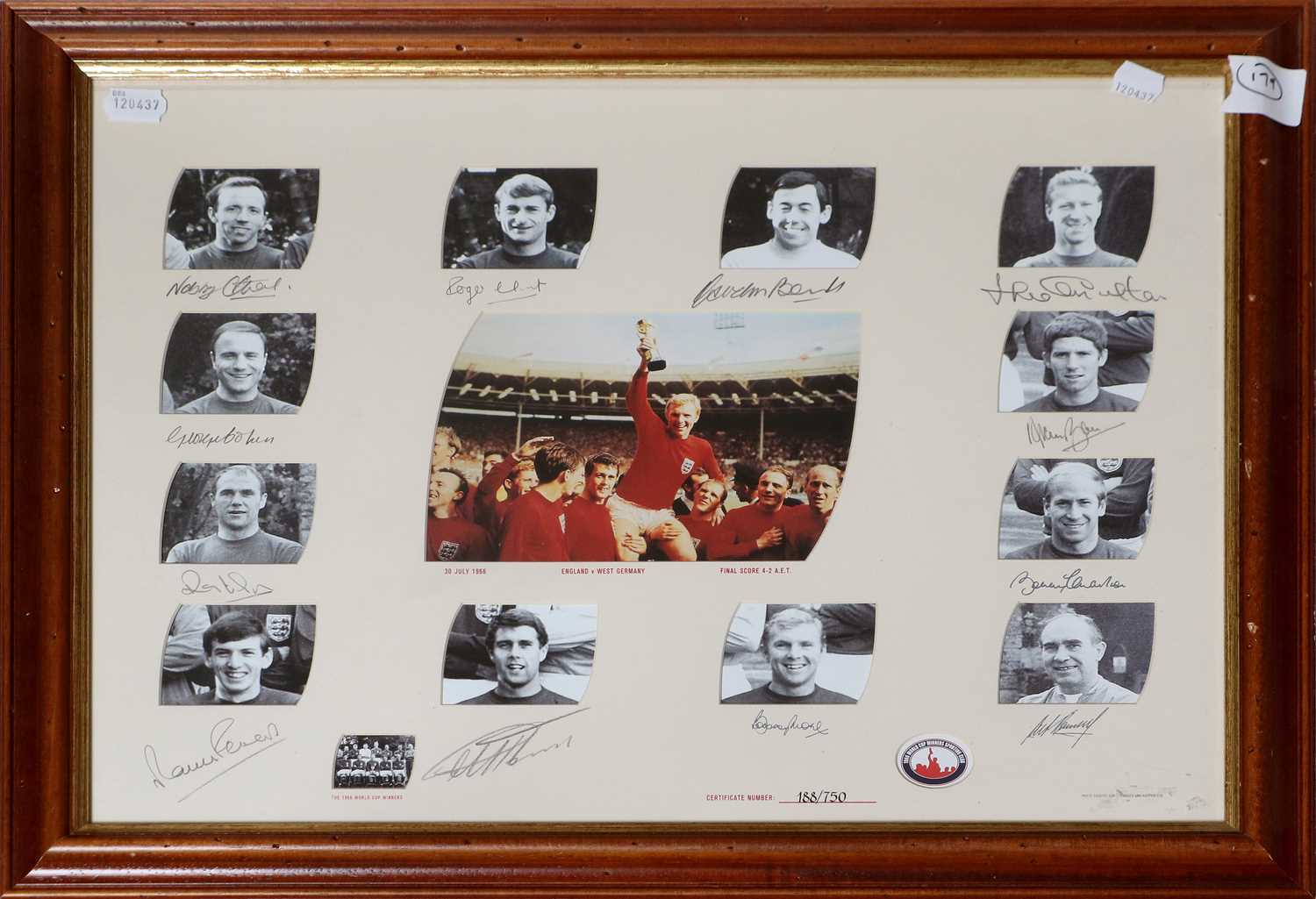 1966 World Cup Winners Signed Montage