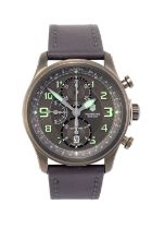 Victorinox: A PVD Coated Automatic Calendar Chronograph Wristwatch, signed Victorinox, Swiss Army,