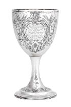 A George III Irish Silver Goblet, Maker's Mark WG or WC Incuse, Dublin, 1795