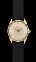 Rolex: A 9 Carat Gold Wristwatch with Teardrop Shaped Lugs, signed Rolex, Precision, ref: 4607,