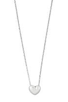 A Pendant on Chain, designed by Regitze Overgaard for Georg Jensen the white plain polished heart on